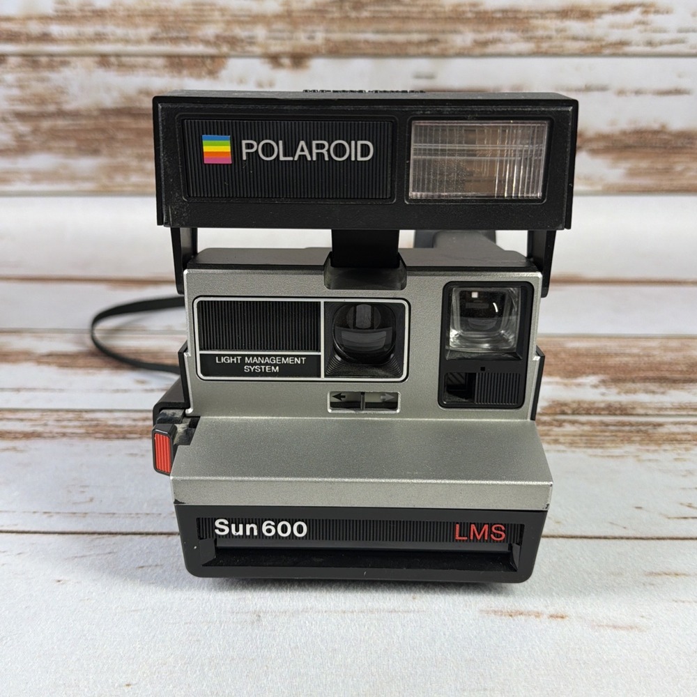 Vintage Polaroid Sun 600 Land Camera Instant Film Black / Gray